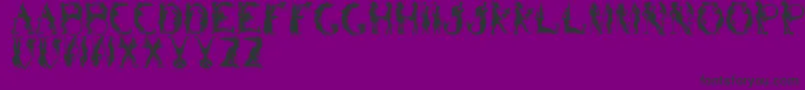 Czcionka BizarroRegular – czarne czcionki na fioletowym tle