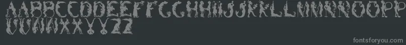 フォントBizarroRegular – 黒い背景に灰色の文字