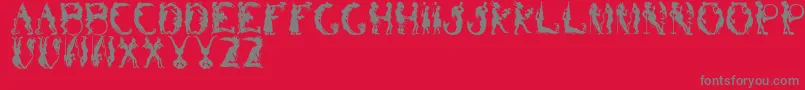 BizarroRegular Font – Gray Fonts on Red Background