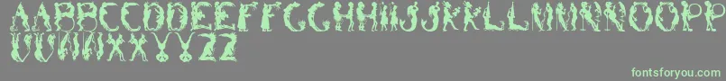 Police BizarroRegular – polices vertes sur fond gris