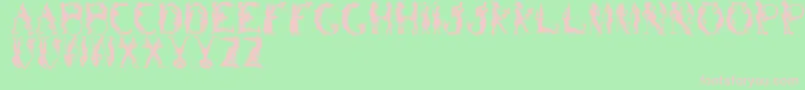 フォントBizarroRegular – 緑の背景にピンクのフォント