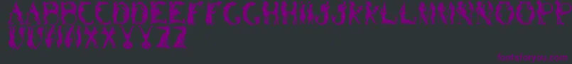 Шрифт BizarroRegular – фиолетовые шрифты на чёрном фоне