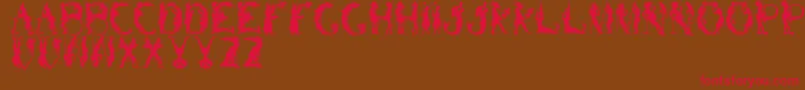 BizarroRegular Font – Red Fonts on Brown Background