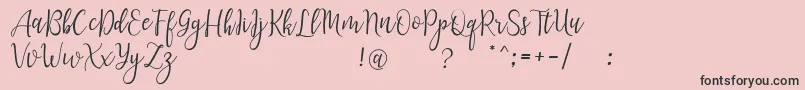 LanaraScriptDemo Font – Black Fonts on Pink Background