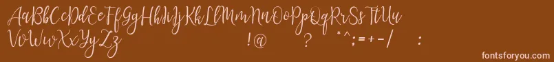 LanaraScriptDemo Font – Pink Fonts on Brown Background