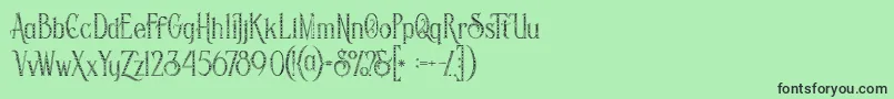 Savanainlinegridgrunge Font – Black Fonts on Green Background