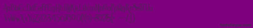 Savanainlinegridgrunge-fontti – mustat fontit violetilla taustalla