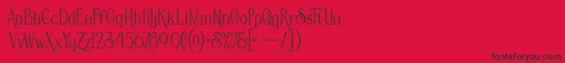 Fonte Savanainlinegridgrunge – fontes pretas em um fundo vermelho