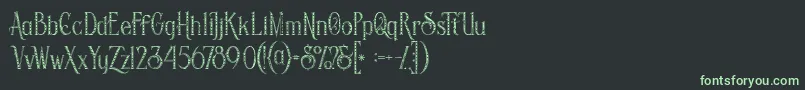 Savanainlinegridgrunge-fontti – vihreät fontit mustalla taustalla