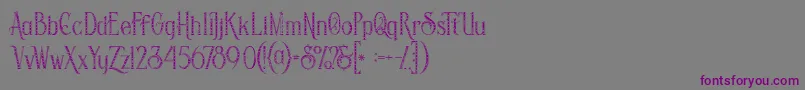 Savanainlinegridgrunge-Schriftart – Violette Schriften auf grauem Hintergrund