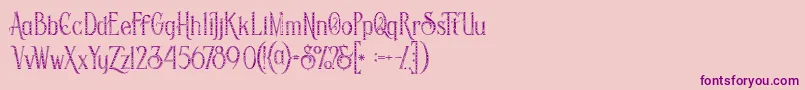 Savanainlinegridgrunge-Schriftart – Violette Schriften auf rosa Hintergrund