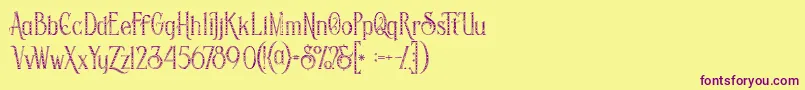 fuente Savanainlinegridgrunge – Fuentes Moradas Sobre Fondo Amarillo