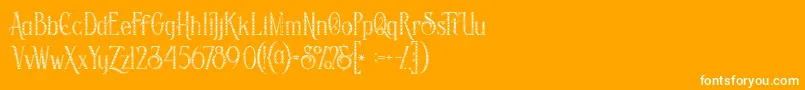 Savanainlinegridgrunge Font – White Fonts on Orange Background
