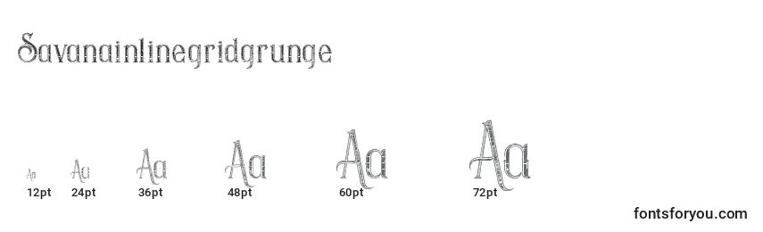 Размеры шрифта Savanainlinegridgrunge