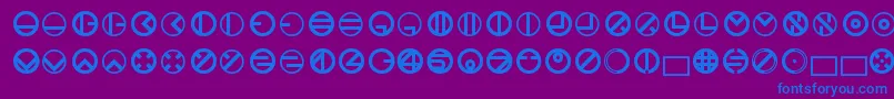 Bublet3.1.1.42 Font – Blue Fonts on Purple Background