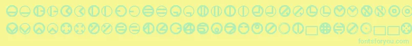 Bublet3.1.1.42 Font – Green Fonts on Yellow Background