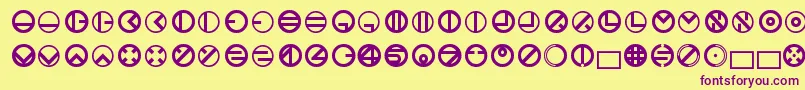 Bublet3.1.1.42 Font – Purple Fonts on Yellow Background