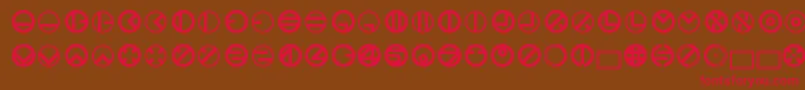Bublet3.1.1.42-fontti – punaiset fontit ruskealla taustalla
