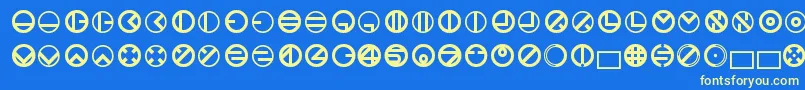 Bublet3.1.1.42 Font – Yellow Fonts on Blue Background