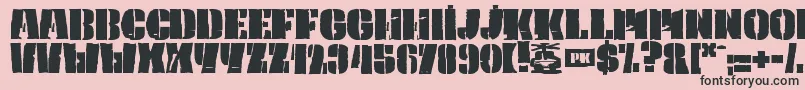 PkCaptain Font – Black Fonts on Pink Background