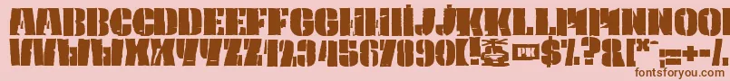 PkCaptain Font – Brown Fonts on Pink Background