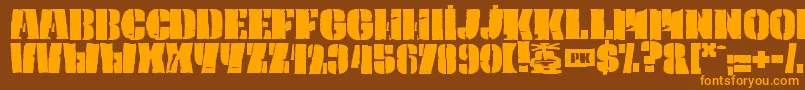 Lisätietoja PkCaptain-fontista PkCaptain-fontti – oranssit fontit ruskealla taustalla