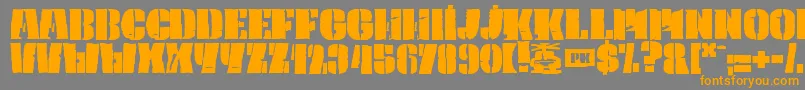 PkCaptain Font – Orange Fonts on Gray Background