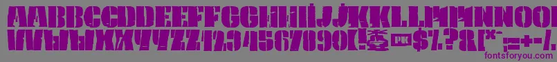 PkCaptain Font – Purple Fonts on Gray Background