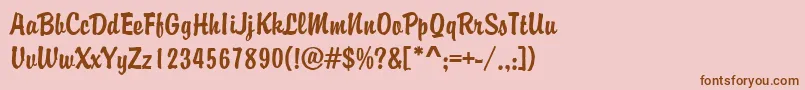 MBrody Font – Brown Fonts on Pink Background