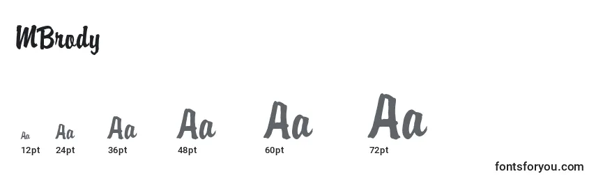 MBrody Font Sizes