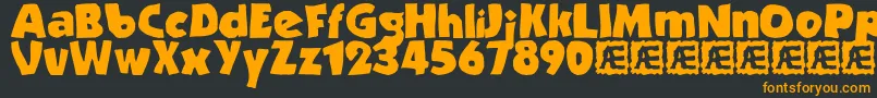 Шрифт Strande2 – оранжевые шрифты на чёрном фоне
