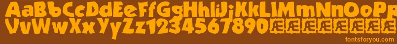 Lisätietoja Strande2-fontista Strande2-fontti – oranssit fontit ruskealla taustalla