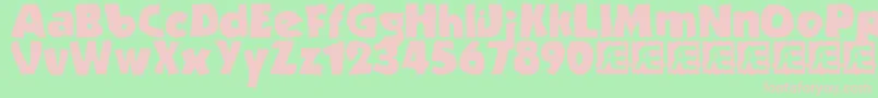 Więcej informacji o czcionce Strande2 Czcionka Strande2 – różowe czcionki na zielonym tle