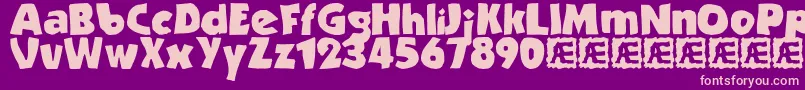 Strande2 Font – Pink Fonts on Purple Background