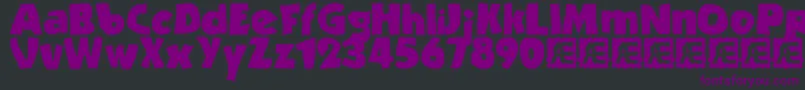 Шрифт Strande2 – фиолетовые шрифты на чёрном фоне