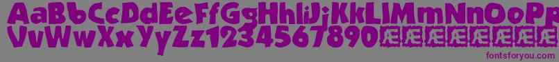Strande2-Schriftart – Violette Schriften auf grauem Hintergrund