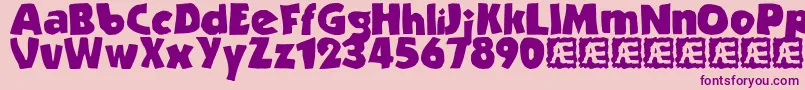 Strande2 Font – Purple Fonts on Pink Background