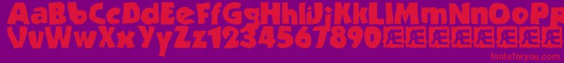 Lisätietoja Strande2-fontista Strande2-fontti – punaiset fontit violetilla taustalla