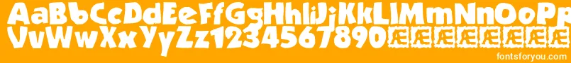 Strande2 Font – White Fonts on Orange Background