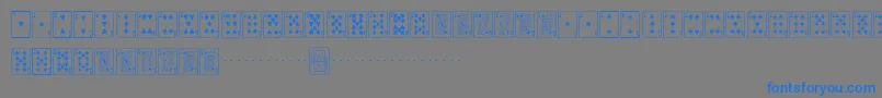 Czcionka PlayingcardsRegular – niebieskie czcionki na szarym tle