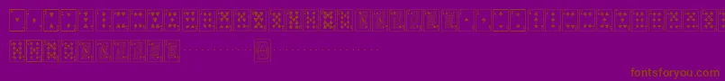 Шрифт PlayingcardsRegular – коричневые шрифты на фиолетовом фоне