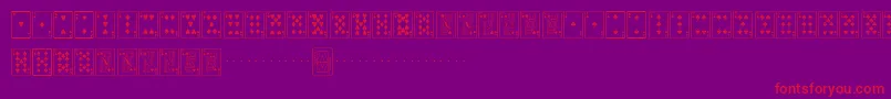 PlayingcardsRegular Font – Red Fonts on Purple Background