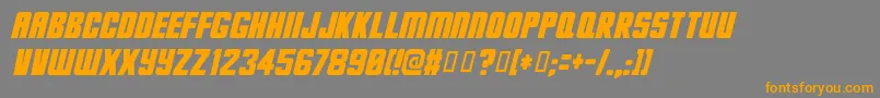 HesDeadJim Font – Orange Fonts on Gray Background