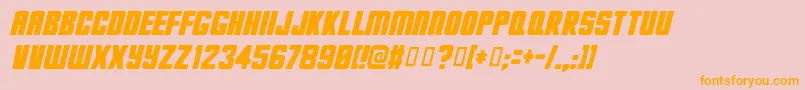 HesDeadJim Font – Orange Fonts on Pink Background