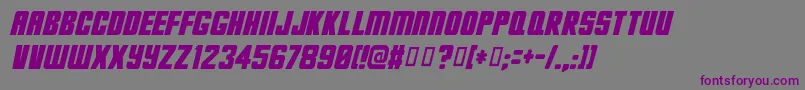 HesDeadJim Font – Purple Fonts on Gray Background
