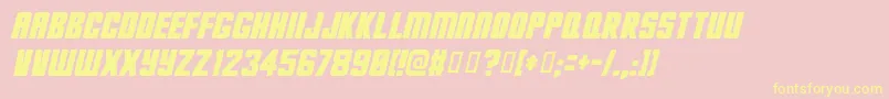 HesDeadJim Font – Yellow Fonts on Pink Background