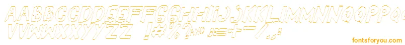 Czcionka YesOutlineitalic – pomarańczowe czcionki