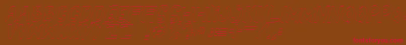 YesOutlineitalic Font – Red Fonts on Brown Background