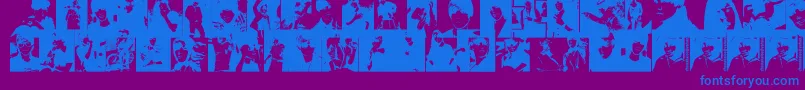 JustinBieber Font – Blue Fonts on Purple Background