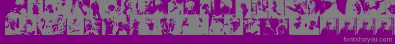 JustinBieber Font – Gray Fonts on Purple Background